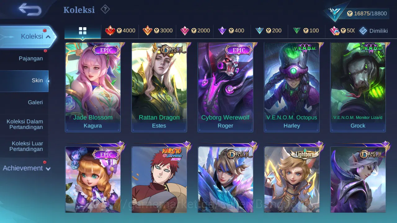 Mobile Legends: Bang Bang Accounts GLOBAL Hero 54 Skin 67 | CC Nata | Lightborn Aluca image 3