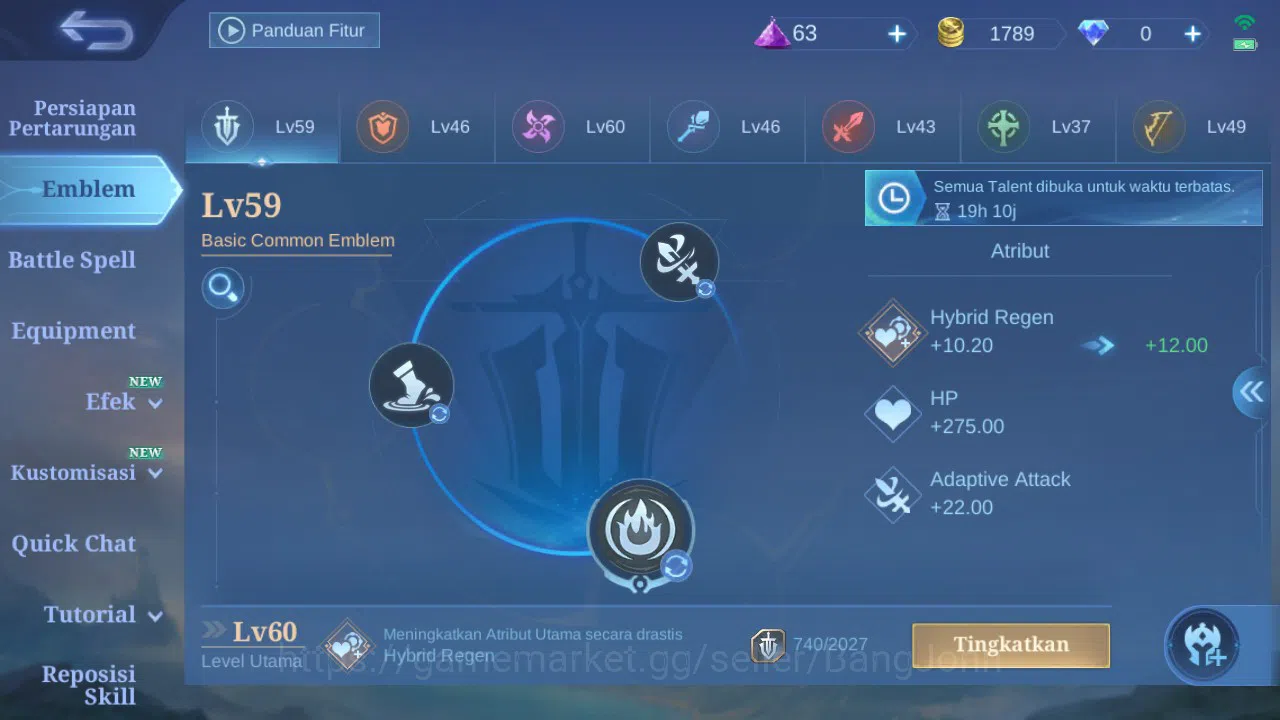 Mobile Legends: Bang Bang Accounts GLOBAL Hero 54 Skin 67 | CC Nata | Lightborn Aluca image 8