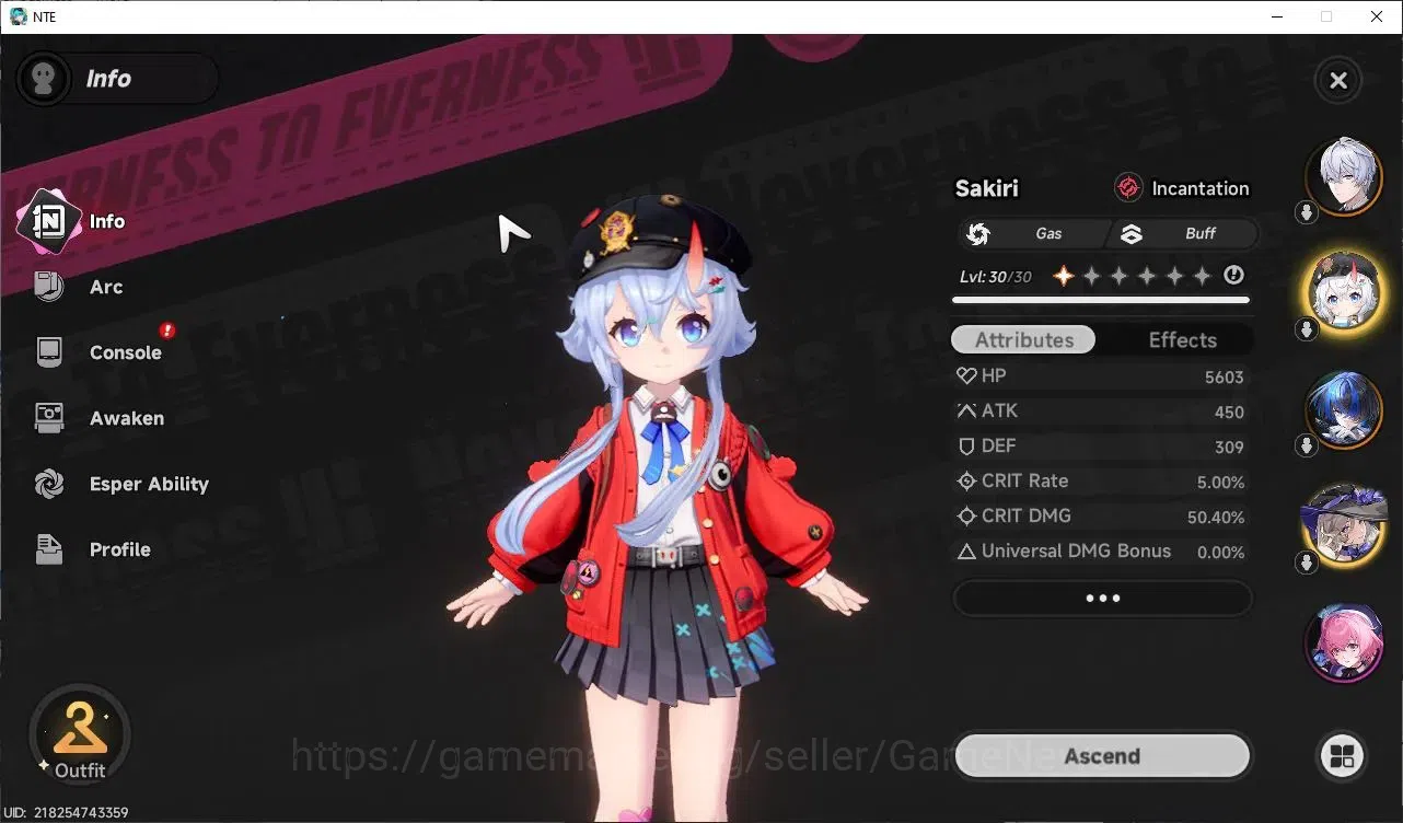 Neverness to Everness Accounts Global EU|HL 14 TL 7|3 SSR Jiuyuan, Sakiri, Daffod image 2