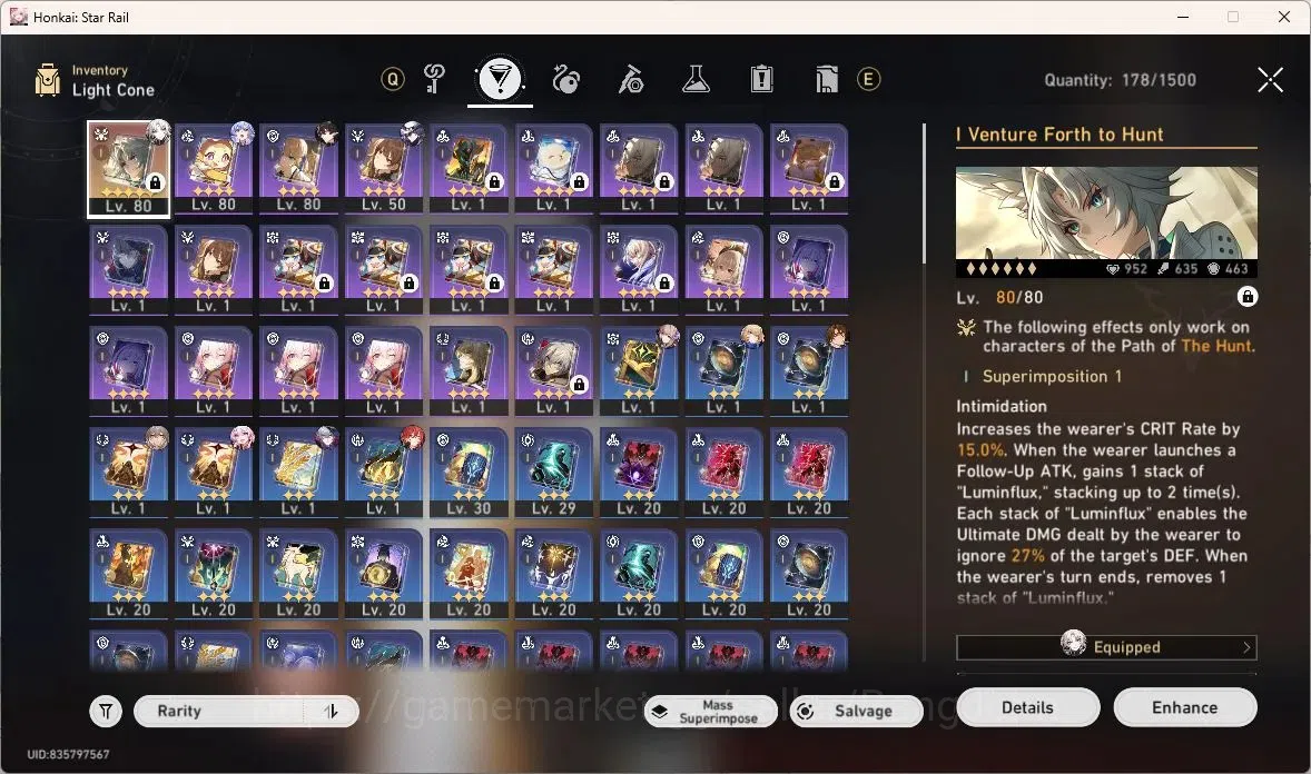 Honkai Star Rail Accounts ASIA | TL64 | 9 Limit | Dan Heng IL L80, Feixiao L image 12