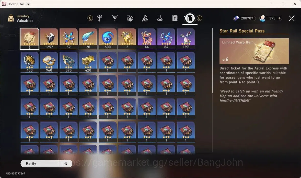 Honkai Star Rail Accounts ASIA | TL64 | 9 Limit | Dan Heng IL L80, Feixiao L image 17