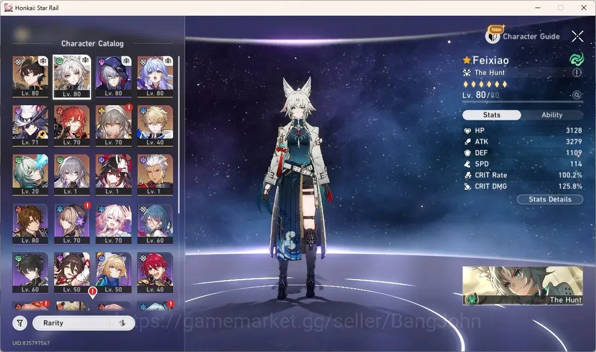 Honkai Star Rail Accounts ASIA | TL64 | 9 Limit | Dan Heng IL L80, Feixiao L image 3