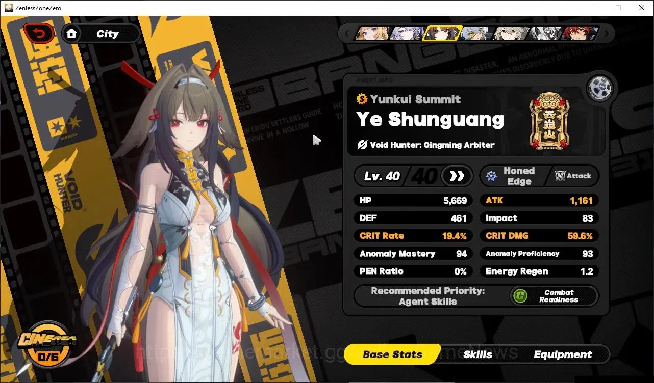 Zenless Zone Zero Accounts Others NA|IK 47|S1 CH5|3 Limited (Norma,Velina,YeshunGuang)+3 STD[Lycaon,Rina,Soldier11]|5 S 9