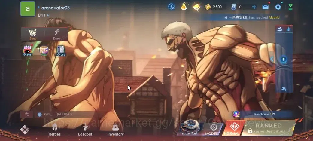 Honor of Kings Accounts Hero 10|Starter with Legend Skin Selection Chest(D image 1