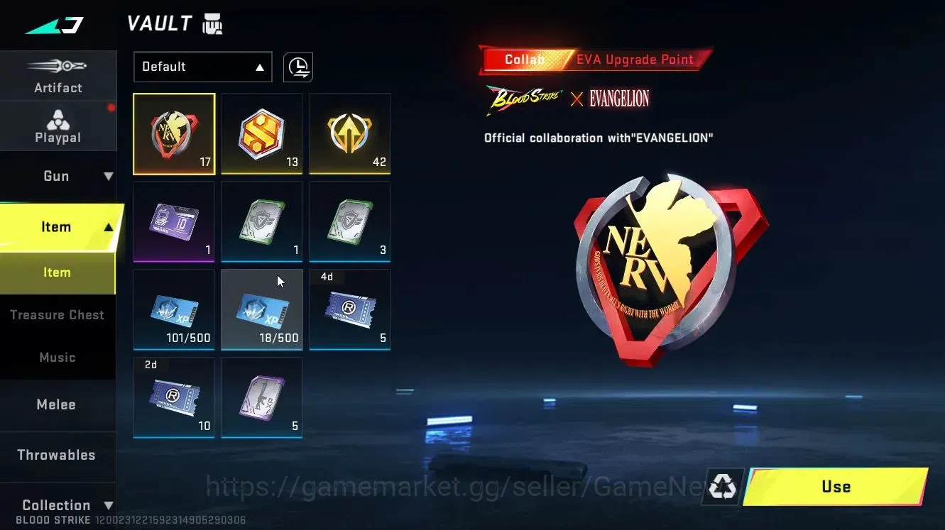 Blood Strike Accounts Collab Skin ASIA|Collab EVA[MCX-EVA 00|Legendary 10