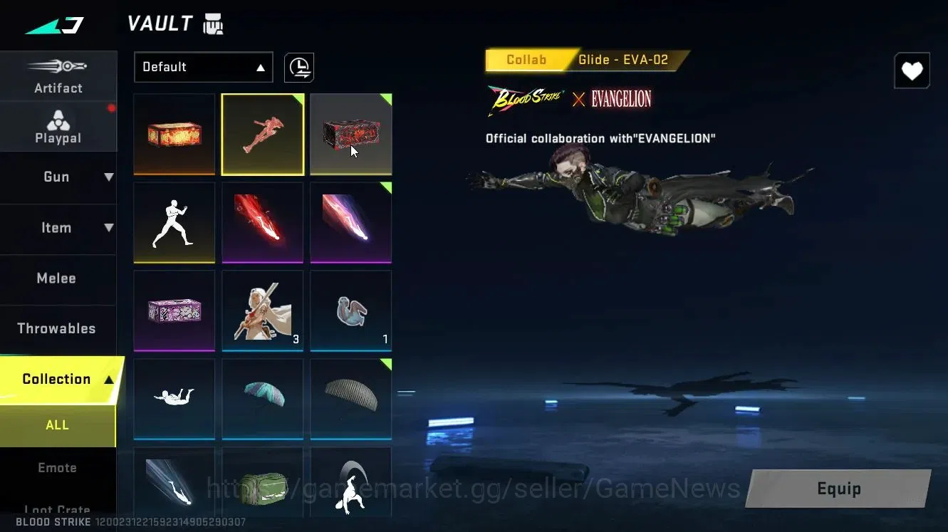 Blood Strike Accounts Collab Skin ASIA|Collab EVA[MCX-EVA 00|Legendary 12