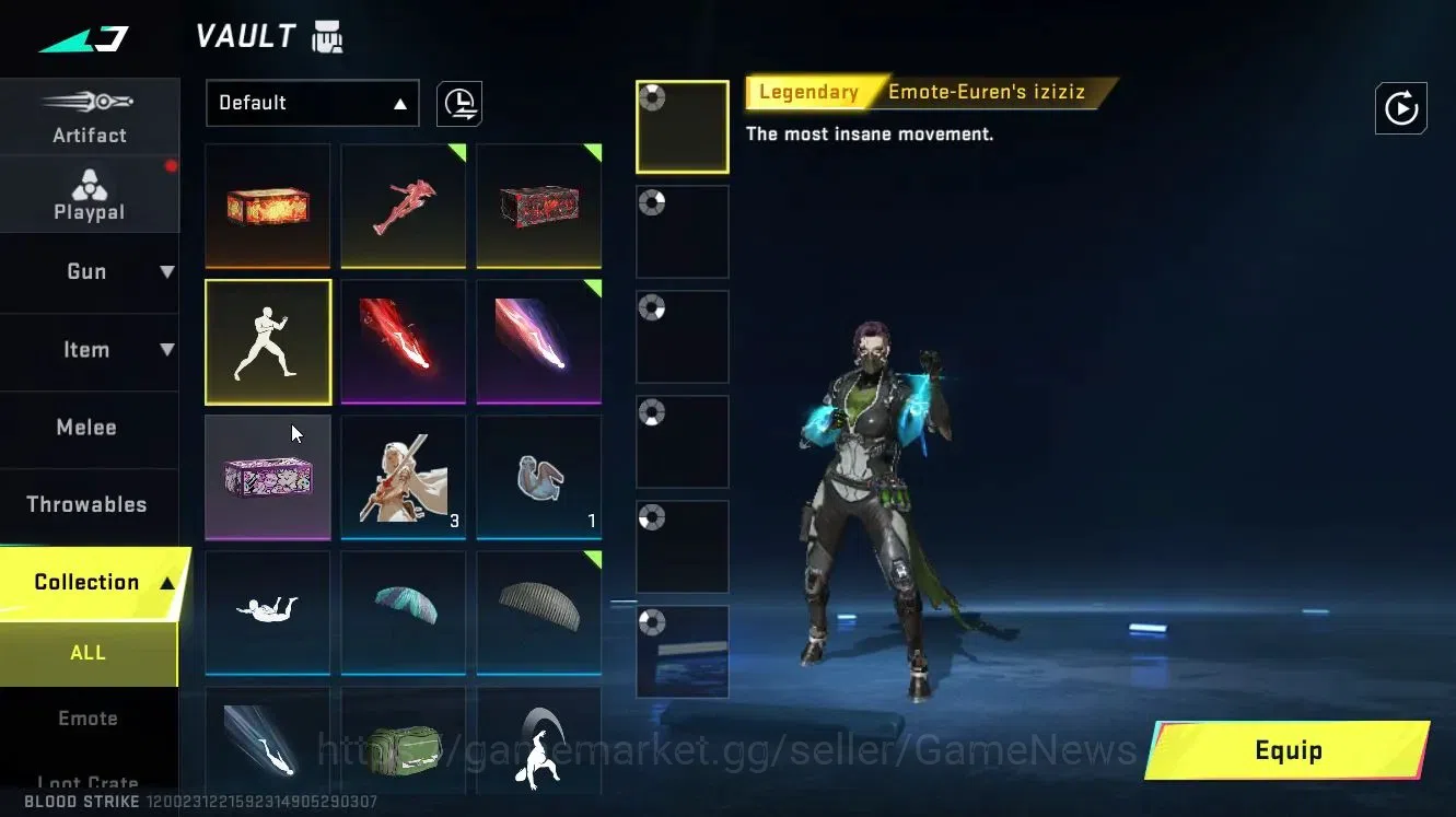 Blood Strike Accounts Collab Skin ASIA|Collab EVA[MCX-EVA 00|Legendary 13