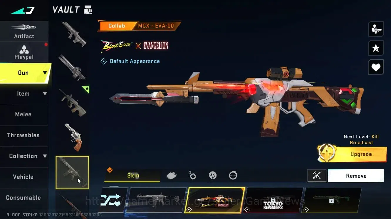 Blood Strike Accounts Collab Skin ASIA|Collab EVA[MCX-EVA 00|Legendary 9