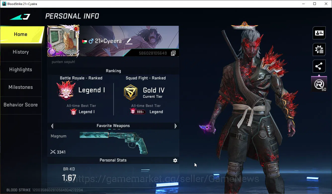 Blood Strike Accounts ASIA|EVO(FAL)+2 Mele(Scythe,Satrfall)+Colab 7DS(QB image 2