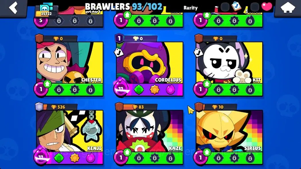 Brawl Stars Accounts 35,7K Trophy|93 Brawlers 36 Max Lvl|2 UL|20 Prestige|317 Skin|5 Hypch 4 Legend 6 Myth 65 Epic|16 12