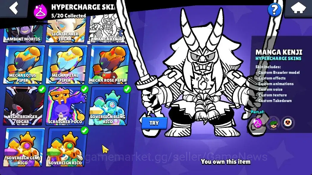 Brawl Stars Accounts 35,7K Trophy|93 Brawlers 36 Max Lvl|2 UL|20 Prestige|317 Skin|5 Hypch 4 Legend 6 Myth 65 Epic|16 14