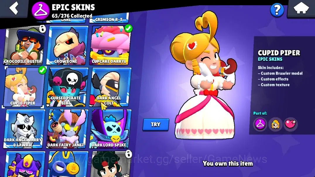 Brawl Stars Accounts 35,7K Trophy|93 Brawlers 36 Max Lvl|2 UL|20 Prestige|317 Skin|5 Hypch 4 Legend 6 Myth 65 Epic|16 20