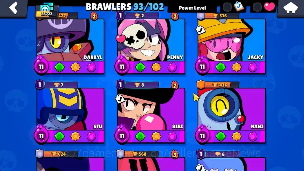 Brawl Stars Accounts 35,7K Trophy|93 Brawlers 36 Max Lvl|2 UL|20 Prestige|317 Skin|5 Hypch 4 Legend 6 Myth 65 Epic|16 7