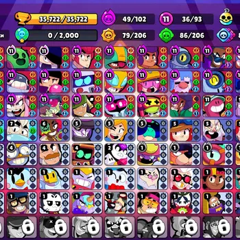 Brawl Stars Accounts 35,7K Trophy|93 Brawlers 36 Max Lvl|2 UL|20 Presti image 1