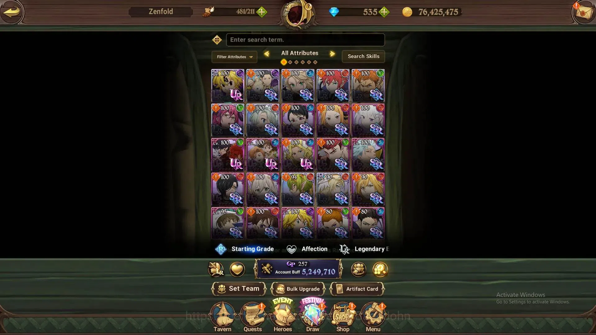 The Seven Deadly Sins: Grand Cross Accounts ASIA | 5.2M CC|DM 535|23 LS|LR Mesis 4/6|UR Menor image 6