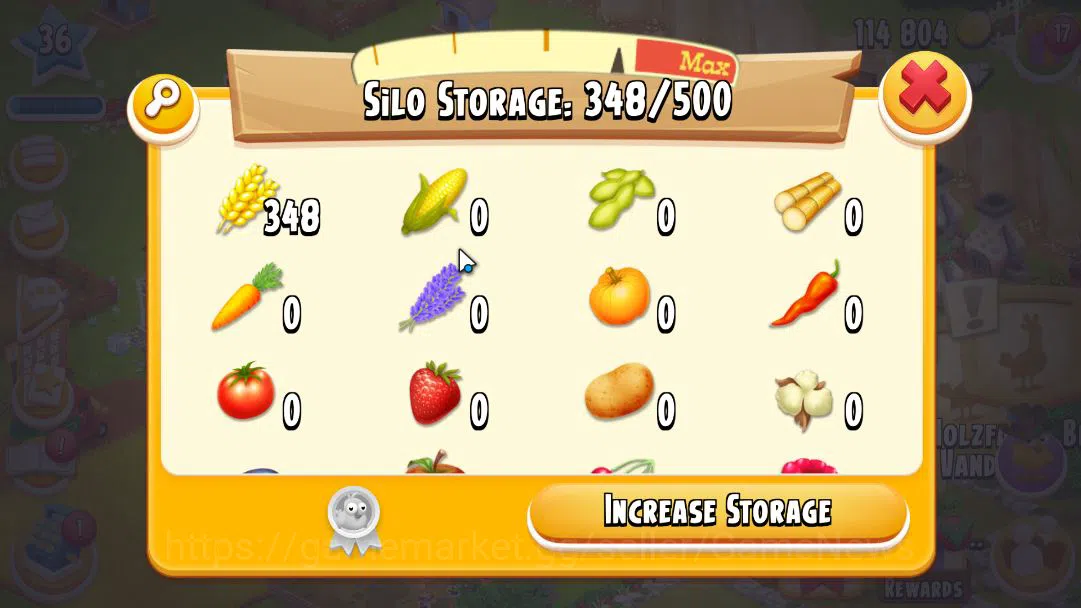 Hay Day Accounts Level 36 | Barn Storage 1000 + Silo Storage 500| 114k Coins, 14 Dm |CN ON|Log Supercell ID|Take Email|Check 1