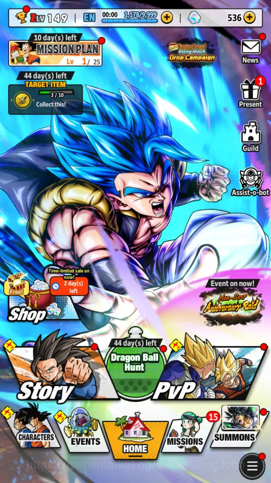 Dragon Ball Legends Accounts Android/IOS |Lvl 149|13M Total Power|536 CC|2 LR|1 image 9