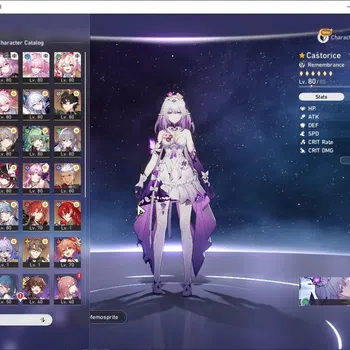 Honkai Star Rail Accounts Others Asia|TL 70|2 Team Prem|17 Limited|Castorice,Cyrene,Hyacine,Evernight,Archer,Saber)+Sign