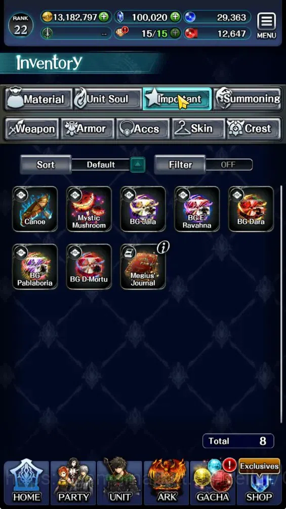 Last Cloudia Accounts GLOBAL|Rank 22|100K Crysta|Top Tier Unit (Ascended image 12