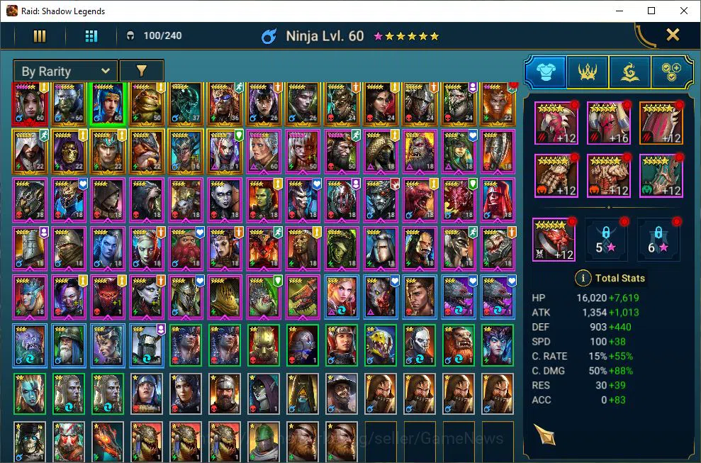 Raid: Shadow Legends Accounts Lv30 410K Power|1 Mythic(Nell Blackteeth)|18 Legen image 2