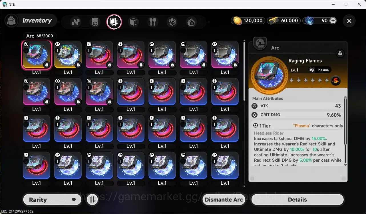 Neverness to Everness Accounts EU |Starter Lv.3| 1 Char Limited [Nanally] + 4 A-Class | Mc Male | More Check SS NTE112B 9