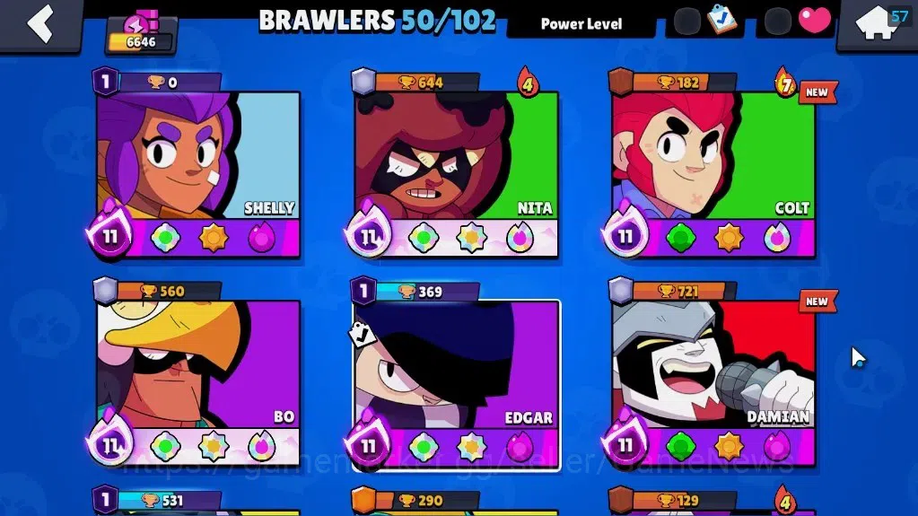 Brawl Stars Accounts 6646 Trophy|5k Blings|50 Brawlers 7 MaxLvl[Full Bu image 8