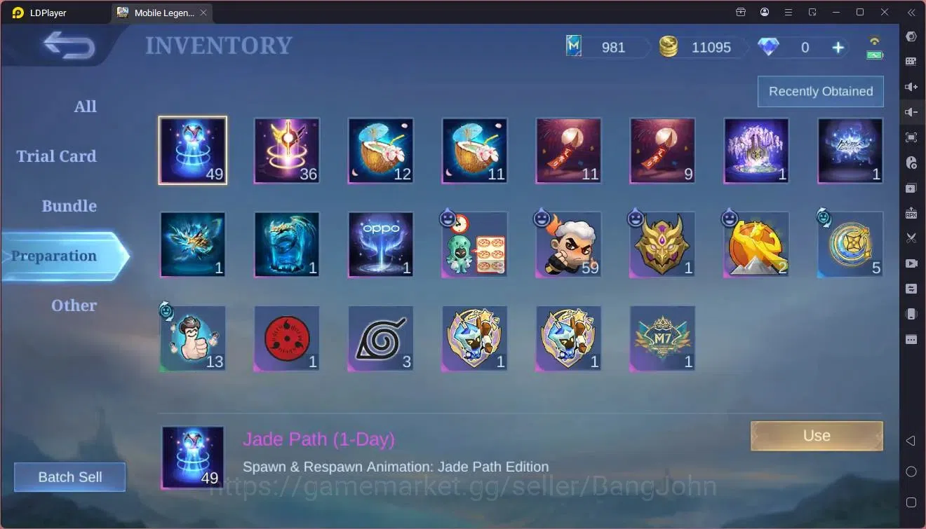 Mobile Legends: Bang Bang Accounts GLOBAL Hero 52  Skin 77  |Gaara|Dtamer Masha|Epic  image 11