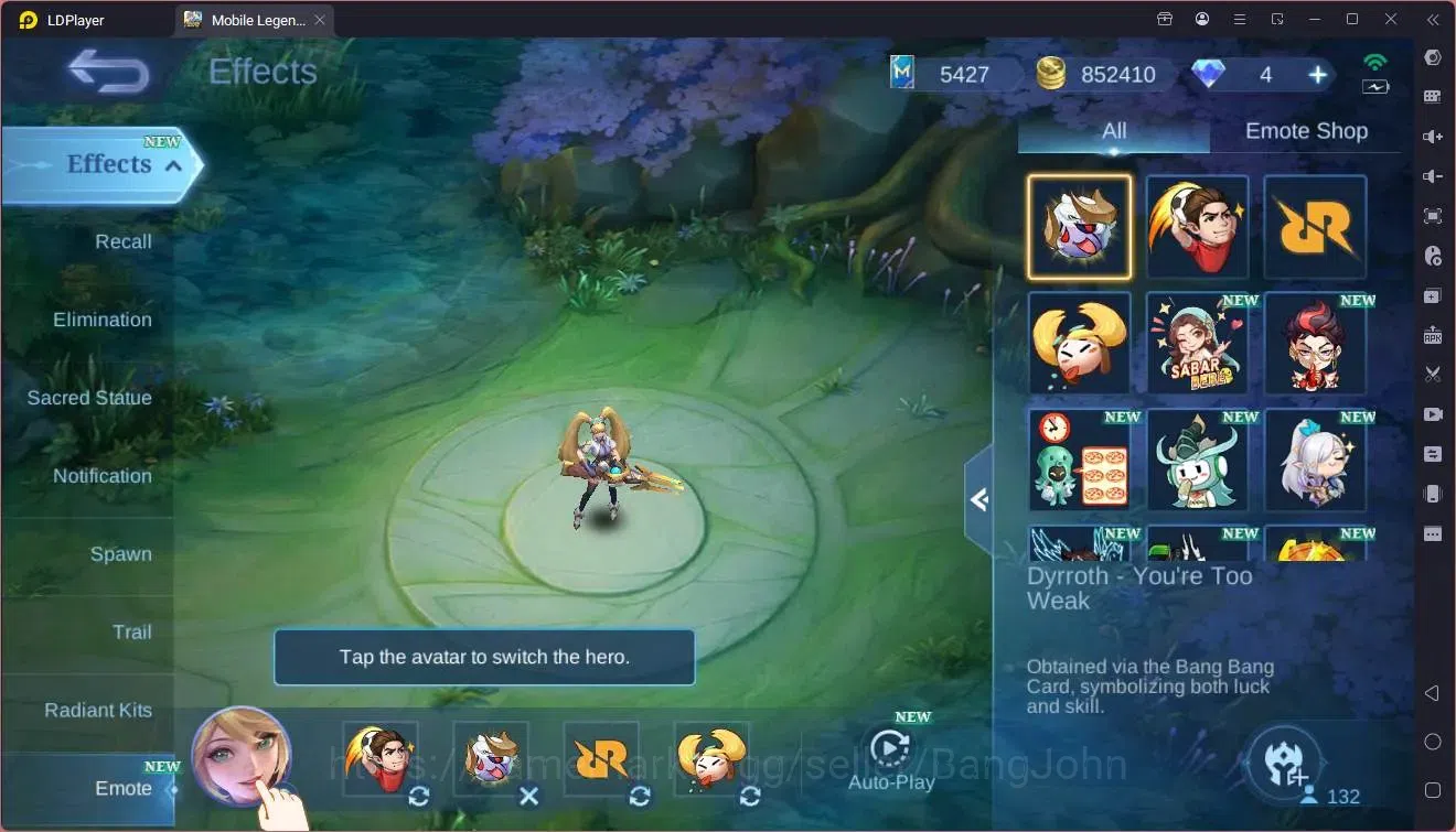 Mobile Legends: Bang Bang Accounts Global|Hero 132|Skin 335|Exalted|Allstar Moskov|KO image 18