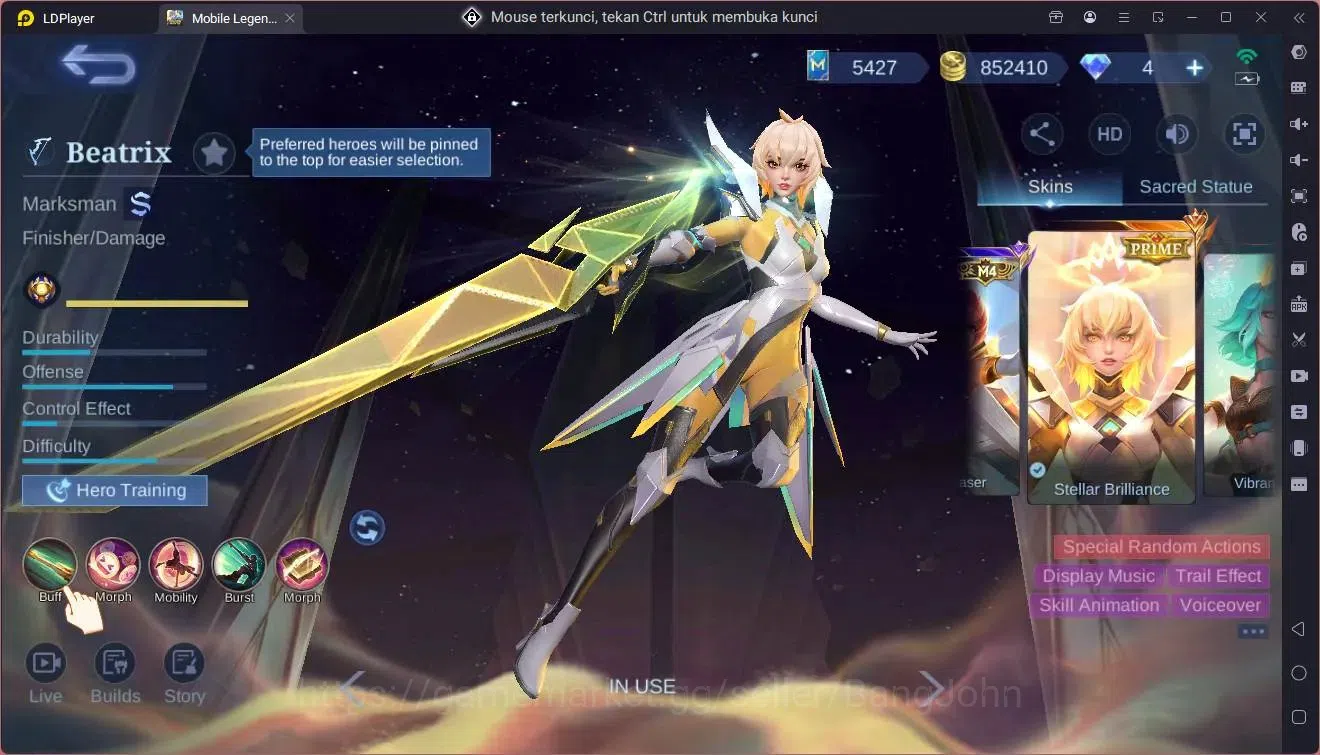 Mobile Legends: Bang Bang Accounts Global|Hero 132|Skin 335|Exalted|Allstar Moskov|KO image 7