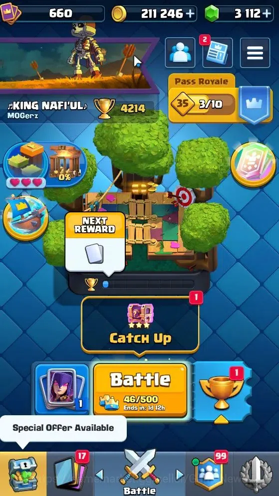 Clash Royale Accounts High-End KTL 10|Trophy 4214|Limited Skin|Card 84|1 Hero 3 EVO 5 Legend 14 Epic 9 Rare 9 Common|Take 1