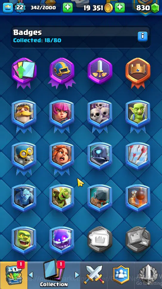 Clash Royale Accounts Starter Lv 22|Trophy 3033|KTL 9|Limited Skin|Card 54| 2 EVO 12 Epic 21 Rare 21 Common | 1 Wild Shard 13