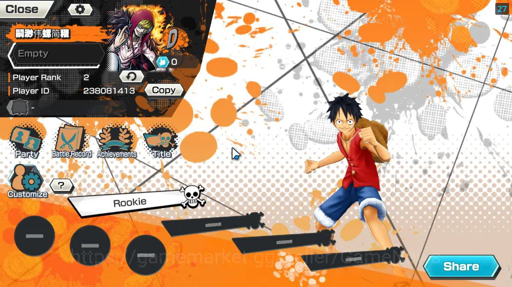 One Piece Bounty Rush Accounts Starter Global|4 EX|GP Edward Newgate,BP Kuzan,4Emperor Marshall D.Teach,5Elders Saturn|Rank 2