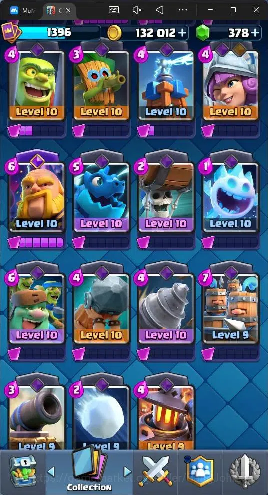 Clash Royale Accounts Global |CL 1396|KTL 14|Trophy 10277 |121 Card|8 Ch image 11