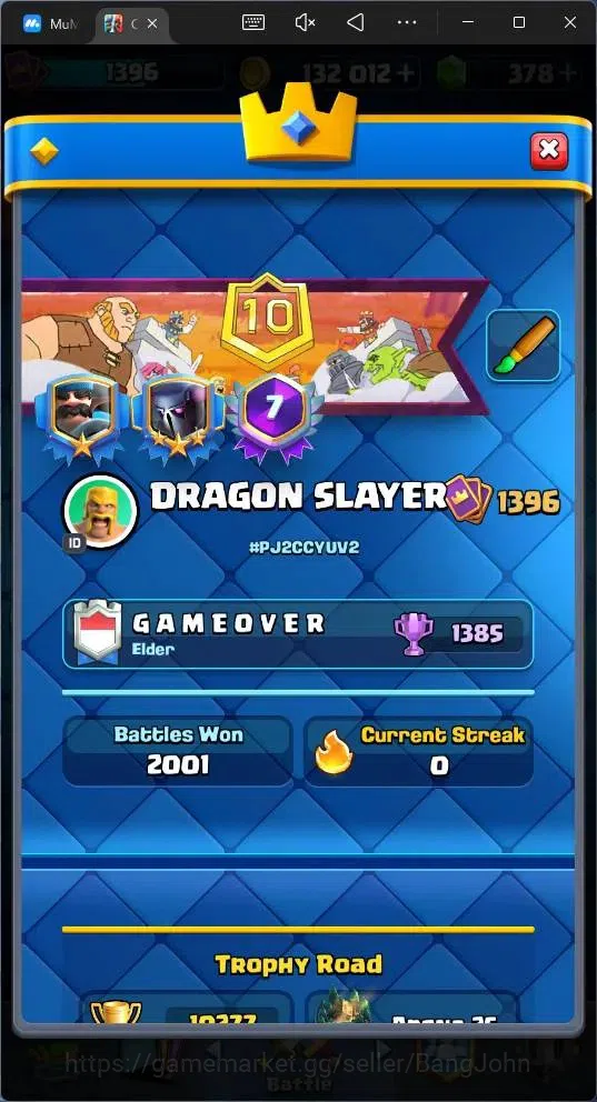 Clash Royale Accounts Global |CL 1396|KTL 14|Trophy 10277 |121 Card|8 Ch image 3