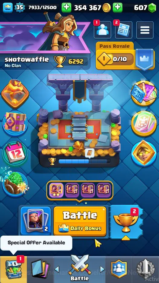Clash Royale Accounts Lv 39|Trophy 7411|KTL 13|Limited Skin|Card 121| 1 image 1