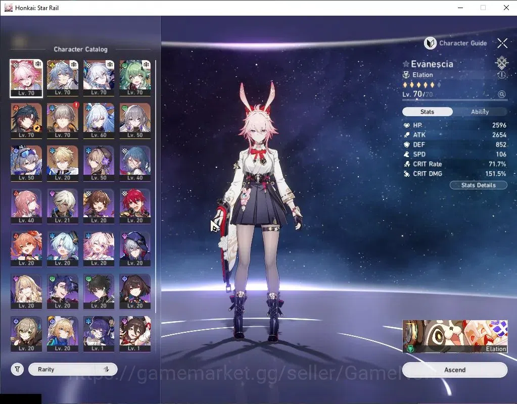 Honkai Star Rail Accounts Asia|TL 58|7 Limited|Mortenax Blade,Evanescia,Sund image 4