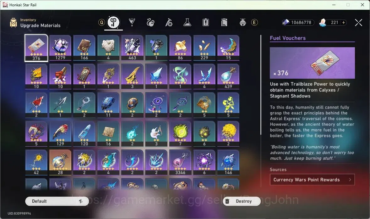 Honkai Star Rail Accounts ASIA | TL 70 | 10 LIMIT | THE HERTA | CASTORICE |  image 12