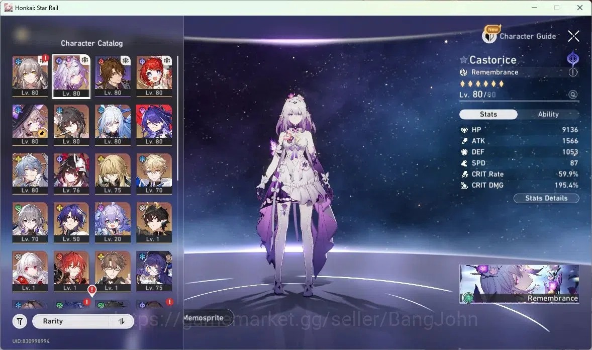 Honkai Star Rail Accounts ASIA | TL 70 | 10 LIMIT | THE HERTA | CASTORICE |  image 3