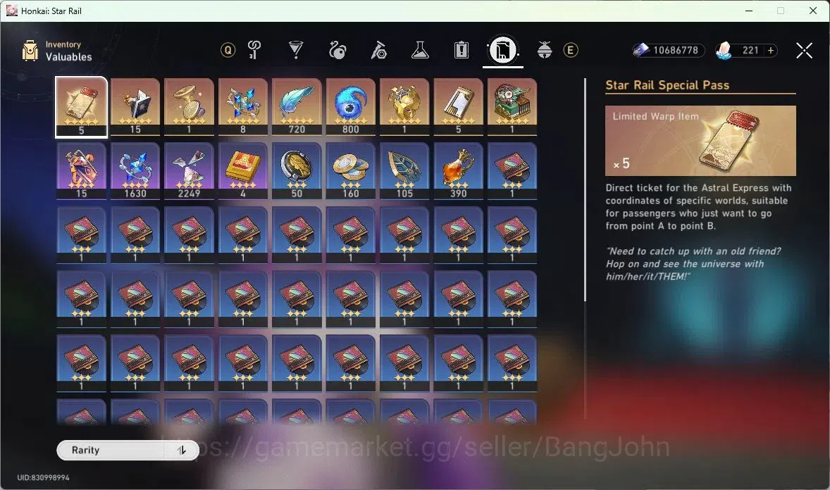 Honkai Star Rail Accounts ASIA | TL 70 | 10 LIMIT | THE HERTA | CASTORICE |  image 6