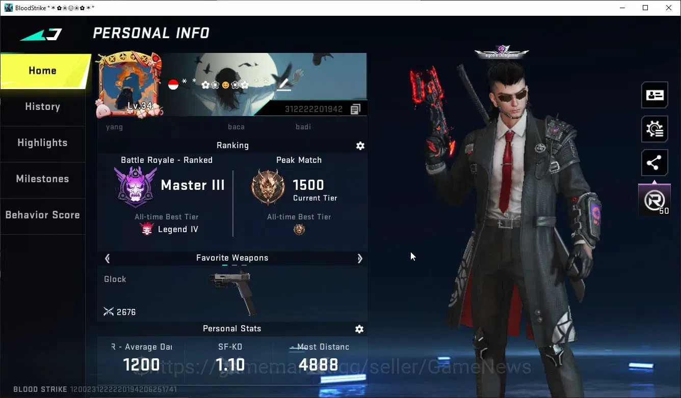 Blood Strike Accounts ASIA|ETERNAL DeAgle+Collab TOKREV FN2000,Takemichi image 2