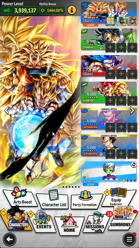 Dragon Ball Legends Accounts High-End Global | Lvl 156|57M Total Power|588 CC|2 LR|3UL|LR Broly Fury,SSG Shallet|UL SS 2