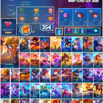 Mobile Legends: Bang Bang Collector #3886 354 Skins | Collector Badang & Natalia | KoF image 1