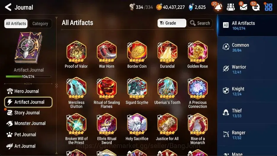 Epic Seven Accounts High-End Global |22 ML(Zio,Harsetti,AVildred,FLidica,ROLight Etc)+Perfumer Byblis+Fumyr|SS 2.6K|Gold 11