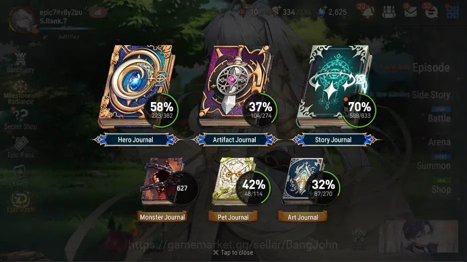 Epic Seven Accounts High-End Global |22 ML(Zio,Harsetti,AVildred,FLidica,ROLight Etc)+Perfumer Byblis+Fumyr|SS 2.6K|Gold 3