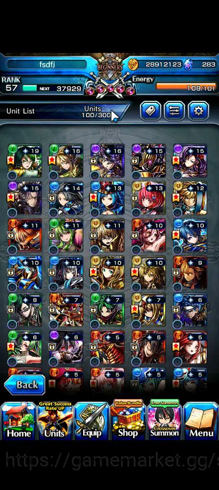 Grand Summoners Accounts Global|Rank 57|283 cc|11 Ascend+6 TW|[S Chloe,Momo image 16