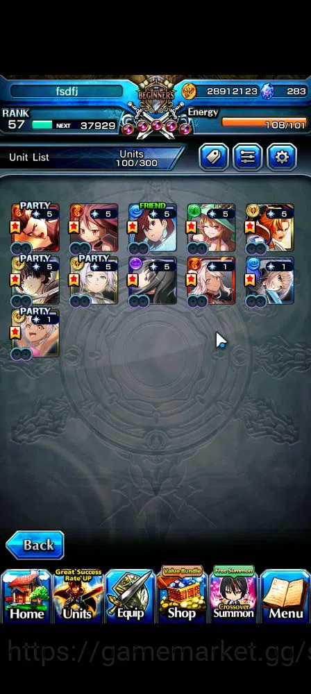 Grand Summoners Accounts Global|Rank 57|283 cc|11 Ascend+6 TW|[S Chloe,Momo image 17