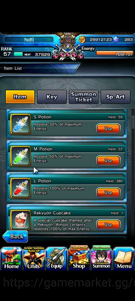 Grand Summoners Accounts Global|Rank 57|283 cc|11 Ascend+6 TW|[S Chloe,Momo image 19
