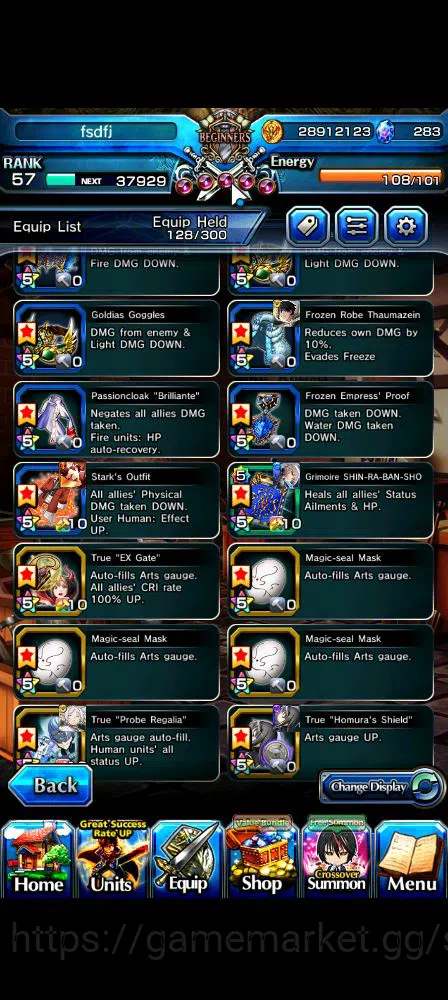 Grand Summoners Accounts Global|Rank 57|283 cc|11 Ascend+6 TW|[S Chloe,Momo image 2