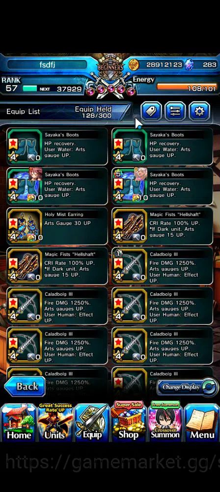 Grand Summoners Accounts Global|Rank 57|283 cc|11 Ascend+6 TW|[S Chloe,Momo image 8