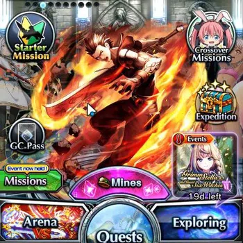Grand Summoners Accounts End-Game Global|Rank 57|283 cc|11 Ascend+6 TW|[S